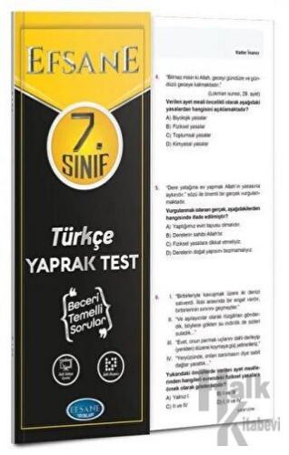 7. Sınıf Türkçe Yaprak Test - Halkkitabevi