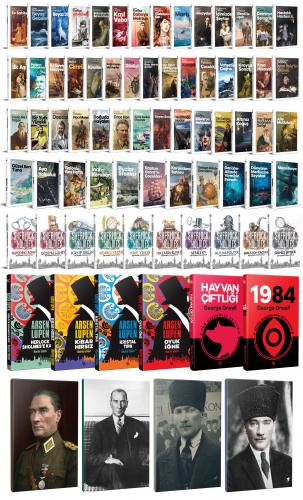 70 Dünya Klasiği ve Atatürk Temalı 64 Sayfa Çizgili Defter Seti -2