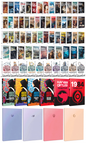 70 Dünya Klasiği ve Pastel Çizgisiz Defter Seti -1 - Halkkitabevi