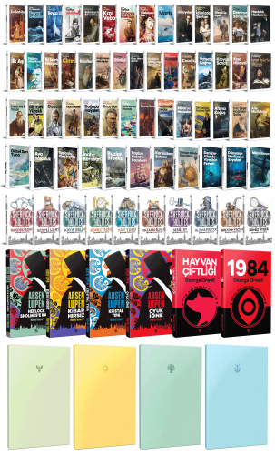 70 Dünya Klasiği ve Pastel Çizgisiz Defter Seti -2 - Halkkitabevi