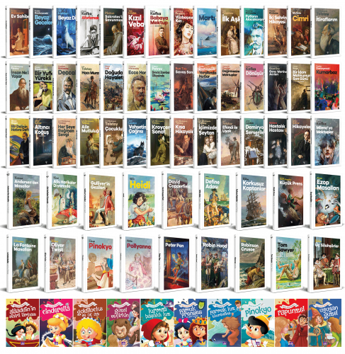 Büyük Dünya Klasikleri - 70 Klasik ve Resimli Masallar - Halkkitabevi