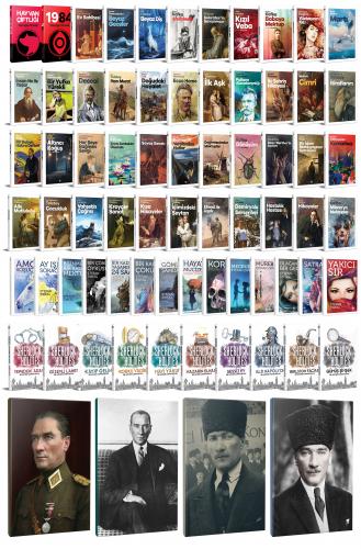 78 Dünya Klasiği ve Atatürk Temalı 64 Sayfa Çizgili Defter Seti -2 - H