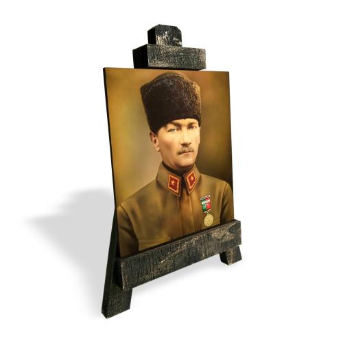 Ahşap Şövalyeli Resim ,Küçük Boy Atatürk Resim 3 - Halkkitabevi