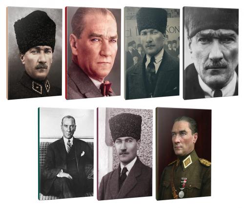 7li Atatürk- Çizgili Okul Defteri Seti 64 Sayfa 13,5x19,5cm -1 