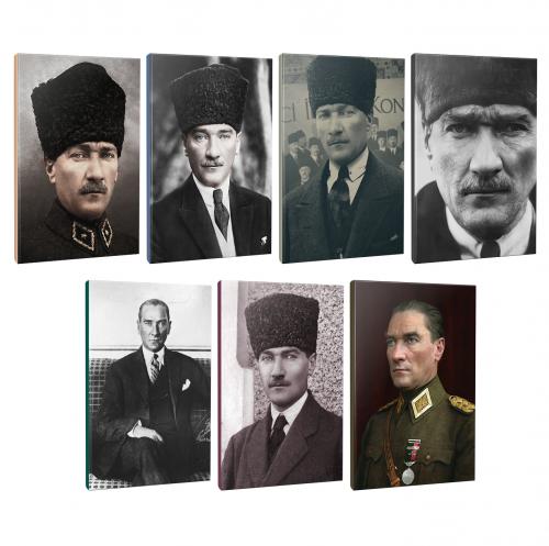 7li Atatürk- Çizgili Okul Defteri Seti 64 Sayfa 13,5x19,5cm -2 