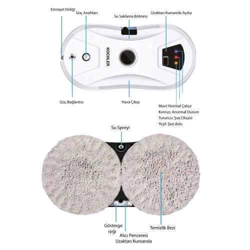 Cam Temizleme Robotu – Akıllı, Vakumlu ve Uzaktan Kumandalı Pencere Si