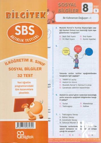 8.Sınıf Sosyal SBS Çek Kopar Yaprak Test - Bilgitek