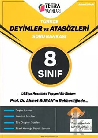 8. Sınıf Türkçe Deyimler ve Atasözleri Soru Bankası Tetra Yayınları - 