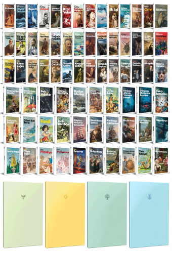 82 Dünya Klasiği ve Pastel Çizgisiz Defter Seti -2 - Halkkitabevi