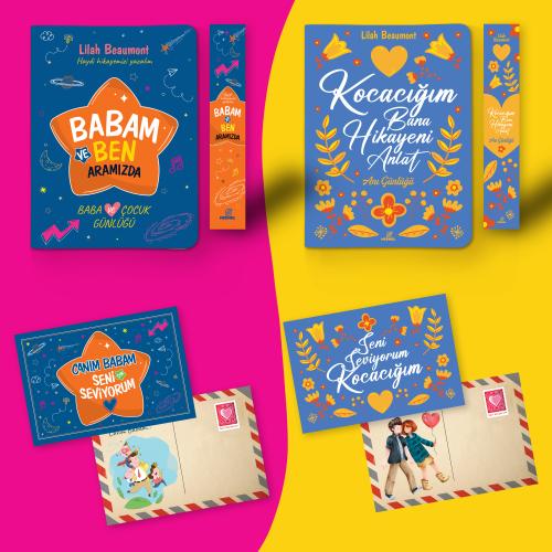 Babam ve Biz Seti - Ayraç ve Kartpostal İlaveli