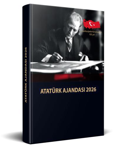 Kişiye Özel 2026 Atatürk Ciltli Ajanda ve Metal Roller Kalem - Halk