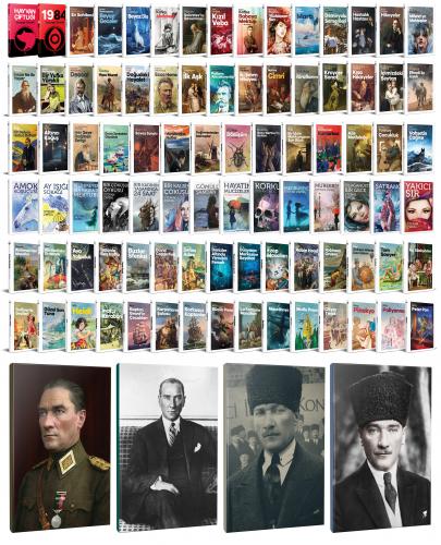 88 Dünya Klasiği ve Atatürk Temalı 64 Sayfa Çizgili Defter Seti -2 - H