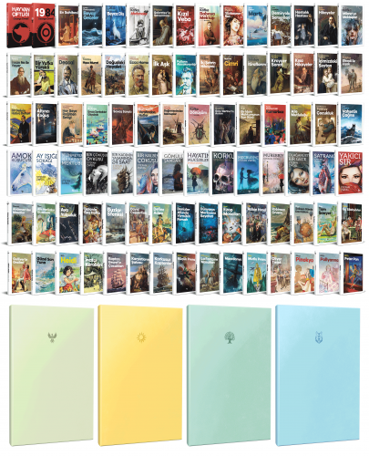 88 Dünya Klasiği ve Pastel Çizgisiz Defter Seti -2 - Halkkitabevi