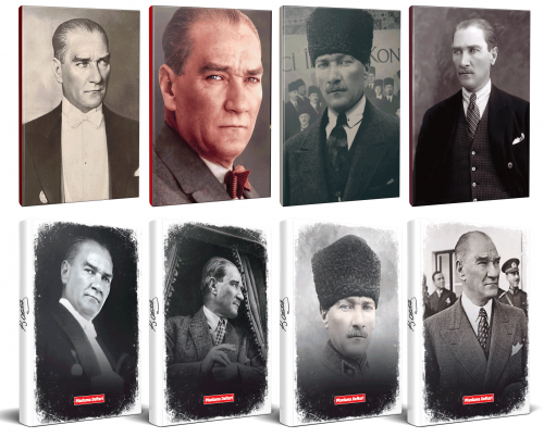 8li Atatürk 64 Sayfa 13,5x19,5cm Defter ve 176 Sayfa Planlama Defteri 