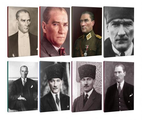 8li Atatürk- Çizgili Okul Defteri Seti 64 Sayfa 13,5x19,5cm -5  - Halk