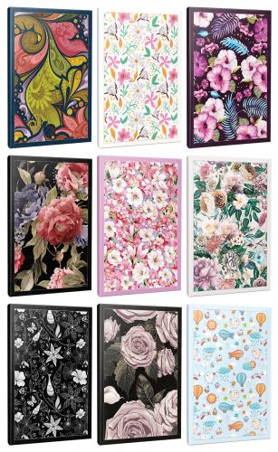 9'lu Çizgili Okul Defteri Seti -Kelebeğin Dünyası-Yaz Bahçesi-Saklı Bahçe-Retro-Pembe Hayaller-Nostalji-Kara Gül-Cümbüş-Gökyüzü