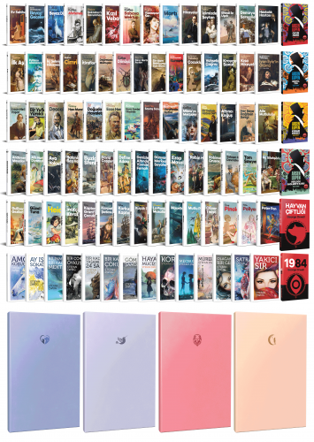 93 Dünya Klasiği ve Pastel Çizgisiz Defter Seti -1 - Halkkitabevi