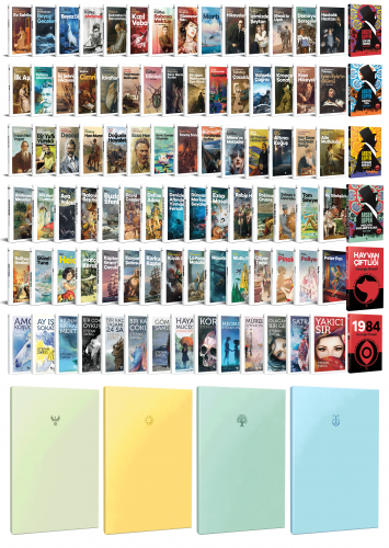 93 Dünya Klasiği ve Pastel Çizgisiz Defter Seti -2 - Halkkitabevi