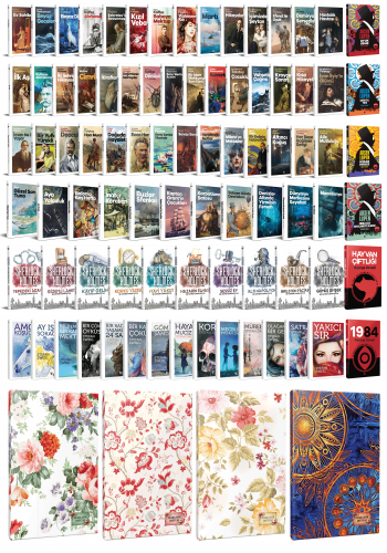 94 Dünya Klasiği ve Çiçekli Planlama Defteri Seti -1 - Halkkitabevi