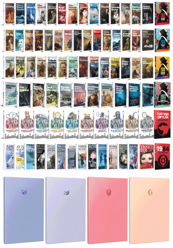94 Dünya Klasiği ve Pastel Çizgisiz Defter Seti -1 - Halkkitabevi