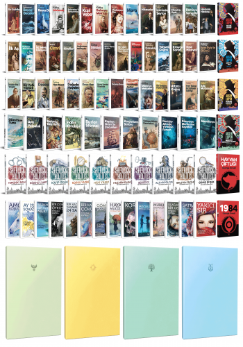 94 Dünya Klasiği ve Pastel Çizgisiz Defter Seti -2 - Halkkitabevi