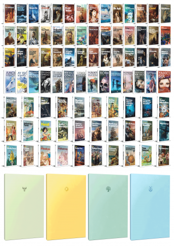 96 Dünya Klasiği ve Pastel Çizgisiz Defter Seti -2 - Halkkitabevi
