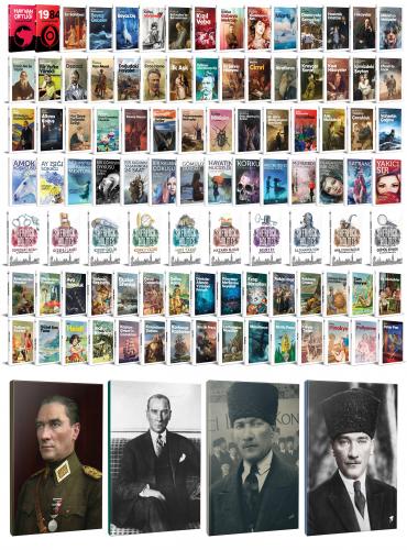 98 Dünya Klasiği ve Atatürk Temalı 64 Sayfa Çizgili Defter Seti -2