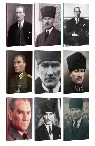 9lu Atatürk- Çizgili Okul Defteri Seti 64 Sayfa 13,5x19,5cm -1 