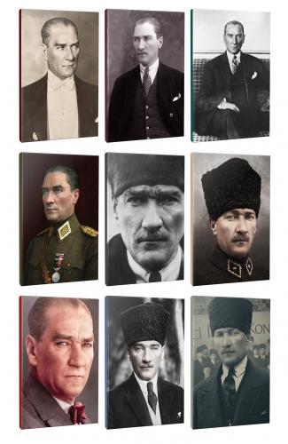 9lu Atatürk- Çizgili Okul Defteri Seti 64 Sayfa 13,5x19,5cm -3 