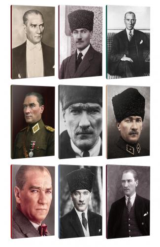 9lu Atatürk- Çizgili Okul Defteri Seti 64 Sayfa 13,5x19,5cm -4 
