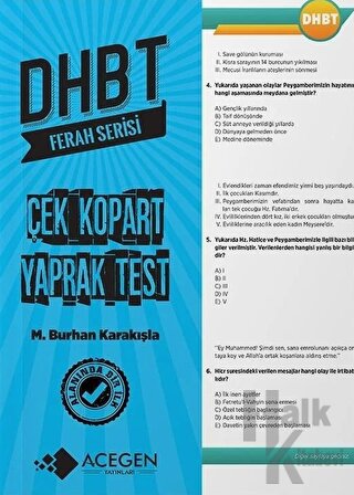 DHBT Ferah Serisi Çek-Kopart Yaprak Test