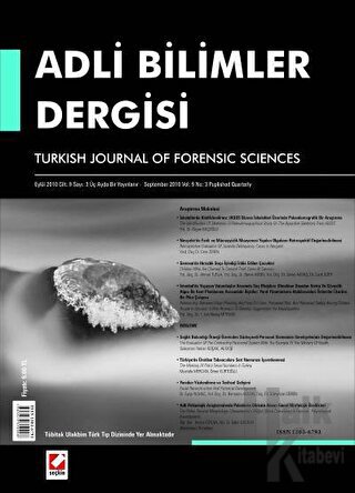 Adli Bilimler Dergisi - Cilt:9 Sayı:3 Eylül 2010 - Halkkitabevi