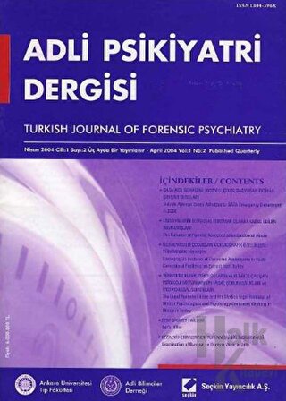 Adli Psikiyatri Dergisi – Cilt:1 Sayı:2 Nisan 2004