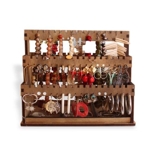 Afrikalı Dansçı Ahşap Küpe Standı - Halkkitabevi