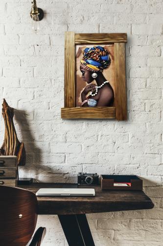 3D İnci Küpeli Ahşap Tablo - Halkkitabevi