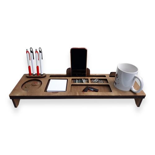 Ahşap Masaüstü Organizer "Beton Kalem Kutu Hediyeli" - Halkkitabevi