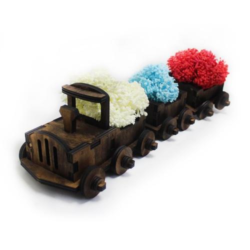 Ahşap Tren Çiçeklik - Halkkitabevi