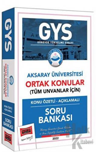 Aksaray Üniversitesi GYS Konu Özetli Açıklamalı Soru Bankası - Halkkit