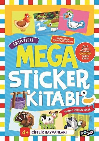Aktiviteli Mega Sticker Kitabı - Çiftlik Hayvanları