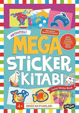 Aktiviteli Mega Sticker Kitabı - Deniz Hayvanları - Halkkitabevi