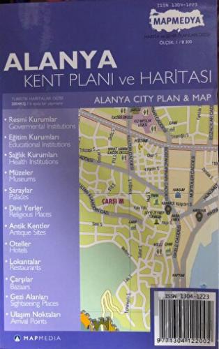 Alanya Kent Planı ve Haritası - Alanya City Plan & Map - Halkkitabevi
