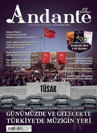 Andante Müzik Dergisi Sayı: 104 Yıl: 12 Haziran 2015 - Halkkitabevi