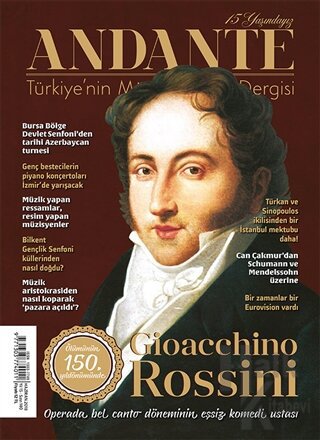 Andante Müzik Dergisi Sayı: 140 Yıl: 15 Haziran 2018