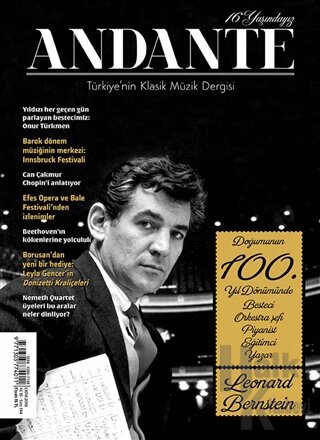 Andante Müzik Dergisi Sayı: 144 Yıl: 16 Ekim 2018