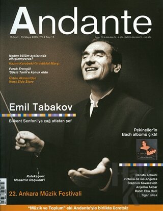 Andante Müzik Dergisi Sayı: 15 (15Mart-15Mayıs) 2005 - Halkkitabevi