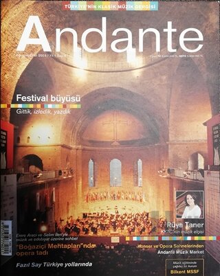 Andante Müzik Dergisi Sayı: 6 Ağustos-Eylül 2003
