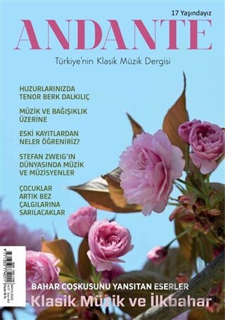 Andante Müzik Dergisi Yıl: 17 Sayı: 163 Mayıs 2020 - Halkkitabevi