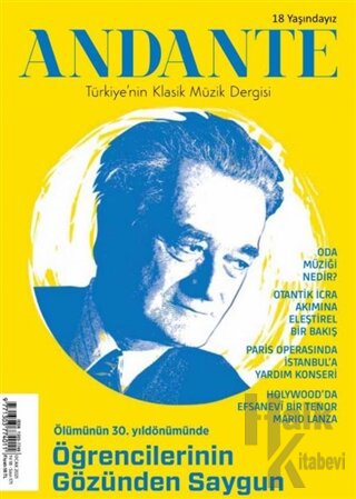 Andante Müzik Dergisi Yıl: 18 Sayı: 171 Ocak 2021