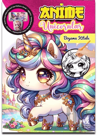 Anime Unicornlar Boyama Kitabı - Halkkitabevi