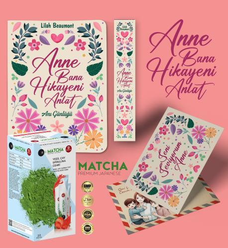 Anne Bana Hikayeni Anlat Ayraç Kartpostal - Çilekli Matcha Çayı